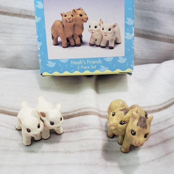 Hallmark Merry Miniatures Noah's Friends Camel Sheep 2 Piece Set 1997 With Box - Picture 14 of 14